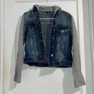Jean Jacket w/ Cotton Sleeves & Hood